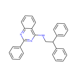 c1ccc(-c2nc(NCC(c3ccccc3)c3ccccc3)c3ccccc3n2)cc1 ZINC000013445643