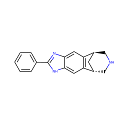 c1ccc(-c2nc3cc4c(cc3[nH]2)[C@H]2CNC[C@H]4C2)cc1 ZINC000101032227