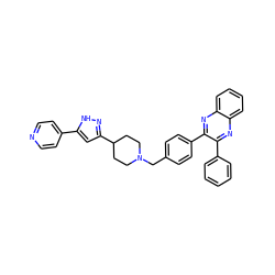 c1ccc(-c2nc3ccccc3nc2-c2ccc(CN3CCC(c4cc(-c5ccncc5)[nH]n4)CC3)cc2)cc1 ZINC000029049378