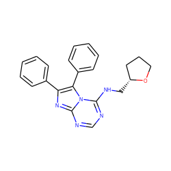 c1ccc(-c2nc3ncnc(NC[C@@H]4CCCO4)n3c2-c2ccccc2)cc1 ZINC000084740516