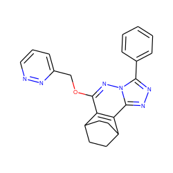 c1ccc(-c2nnc3c4c(c(OCc5cccnn5)nn23)C2CCC4CC2)cc1 ZINC000013610278