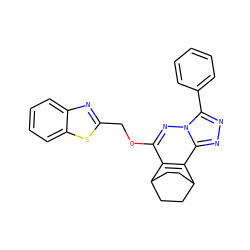 c1ccc(-c2nnc3c4c(c(OCc5nc6ccccc6s5)nn23)C2CCC4CC2)cc1 ZINC000013610447