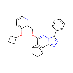 c1ccc(-c2nnc3c4c(c(OCc5ncccc5OC5CCC5)nn23)C2CCC4CC2)cc1 ZINC000013610271