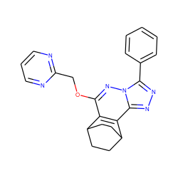 c1ccc(-c2nnc3c4c(c(OCc5ncccn5)nn23)C2CCC4CC2)cc1 ZINC000013610281