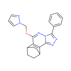 c1ccc(-c2nnc3c4c(c(OCn5cccn5)nn23)C2CCC4CC2)cc1 ZINC000013610407