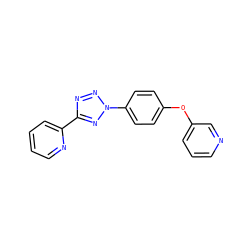 c1ccc(-c2nnn(-c3ccc(Oc4cccnc4)cc3)n2)nc1 ZINC000028456593