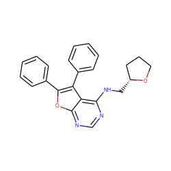 c1ccc(-c2oc3ncnc(NC[C@@H]4CCCO4)c3c2-c2ccccc2)cc1 ZINC000028879084