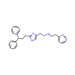 c1ccc(C(CCc2nc(CCNCCc3ccccn3)c[nH]2)c2ccccc2)cc1 ZINC000013530314