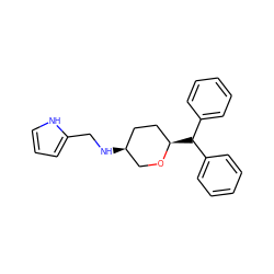 c1ccc(C(c2ccccc2)[C@@H]2CC[C@H](NCc3ccc[nH]3)CO2)cc1 ZINC000071296651