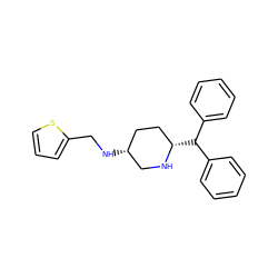 c1ccc(C(c2ccccc2)[C@H]2CC[C@@H](NCc3cccs3)CN2)cc1 ZINC000022930172