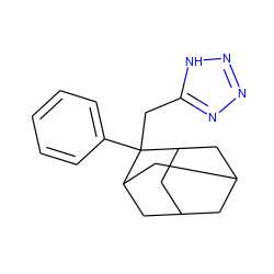 c1ccc(C2(Cc3nnn[nH]3)C3CC4CC(C3)CC2C4)cc1 ZINC000103231602