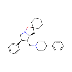 c1ccc(C2CCN(C[C@@H]3[C@@H](c4ccccc4)CN4OC5(CCCCC5)C[C@@H]34)CC2)cc1 ZINC000013439127