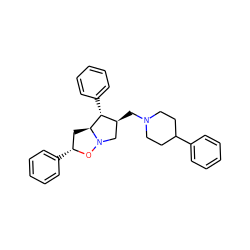 c1ccc(C2CCN(C[C@H]3CN4O[C@H](c5ccccc5)C[C@H]4[C@@H]3c3ccccc3)CC2)cc1 ZINC000013439119