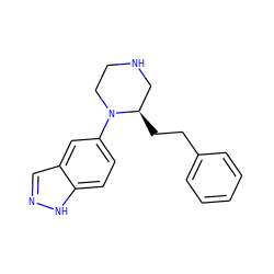 c1ccc(CC[C@@H]2CNCCN2c2ccc3[nH]ncc3c2)cc1 ZINC000053276627