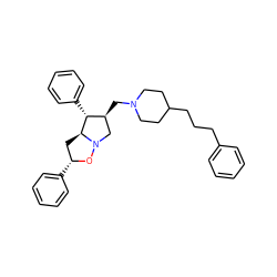 c1ccc(CCCC2CCN(C[C@H]3CN4O[C@H](c5ccccc5)C[C@H]4[C@@H]3c3ccccc3)CC2)cc1 ZINC000013439123