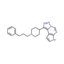 c1ccc(CCCN2CCC(c3nnn4cnc5[nH]ccc5c34)CC2)cc1 ZINC001772598271