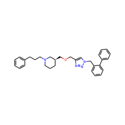 c1ccc(CCCN2CCC[C@H](COCc3cn(Cc4ccccc4-c4ccccc4)nn3)C2)cc1 ZINC000082153475