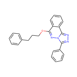 c1ccc(CCCOc2nn3c(-c4ccccc4)nnc3c3ccccc23)cc1 ZINC000013559971