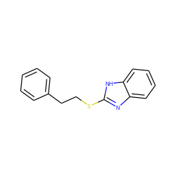 c1ccc(CCSc2nc3ccccc3[nH]2)cc1 ZINC000000202635