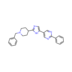 c1ccc(CN2CCC(c3ncc(-c4cnc(-c5ccccc5)nc4)[nH]3)CC2)cc1 ZINC000068204378