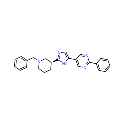 c1ccc(CN2CCC[C@H](c3ncc(-c4cnc(-c5ccccc5)nc4)[nH]3)C2)cc1 ZINC000118630792