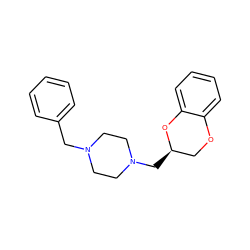 c1ccc(CN2CCN(C[C@@H]3COc4ccccc4O3)CC2)cc1 ZINC000022933164