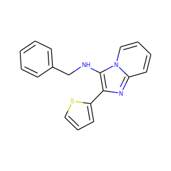 c1ccc(CNc2c(-c3cccs3)nc3ccccn23)cc1 ZINC000000319578