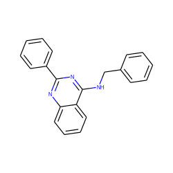 c1ccc(CNc2nc(-c3ccccc3)nc3ccccc23)cc1 ZINC000000274067