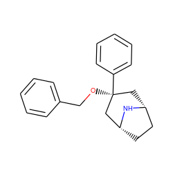 c1ccc(CO[C@]2(c3ccccc3)C[C@@H]3CC[C@H](C2)N3)cc1 ZINC000101300551