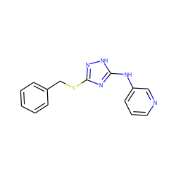 c1ccc(CSc2n[nH]c(Nc3cccnc3)n2)cc1 ZINC000014964342