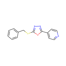 c1ccc(CSc2nnc(-c3ccncc3)o2)cc1 ZINC000000314789