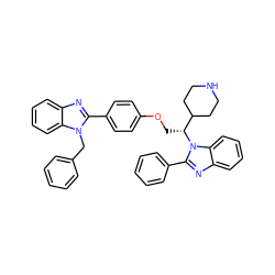 c1ccc(Cn2c(-c3ccc(OC[C@H](C4CCNCC4)n4c(-c5ccccc5)nc5ccccc54)cc3)nc3ccccc32)cc1 ZINC000102240258