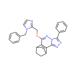 c1ccc(Cn2ccnc2COc2nn3c(-c4ccccc4)nnc3c3c2C2CCC3CC2)cc1 ZINC000013610426