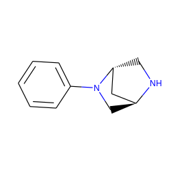 c1ccc(N2C[C@H]3C[C@H]2CN3)cc1 ZINC000140261603