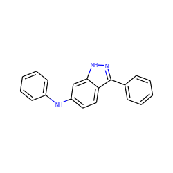 c1ccc(Nc2ccc3c(-c4ccccc4)n[nH]c3c2)cc1 ZINC000003816999