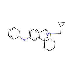 c1ccc(Nc2ccc3c(c2)[C@@]24CCCC[C@H]2[C@@H](C3)N(CC2CC2)CC4)cc1 ZINC000045261264