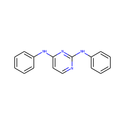 c1ccc(Nc2ccnc(Nc3ccccc3)n2)cc1 ZINC000000549484