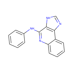 c1ccc(Nc2nc3ccccc3c3nc[nH]c23)cc1 ZINC000100655662