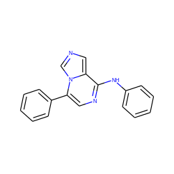 c1ccc(Nc2ncc(-c3ccccc3)n3cncc23)cc1 ZINC000028642119