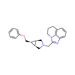 c1ccc(OC[C@H]2[C@H]3CN(Cc4nc5cccc6c5n4CCC6)C[C@@H]23)cc1 ZINC000253668587