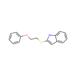 c1ccc(OCCSc2cc3ccccc3[nH]2)cc1 ZINC000095596221