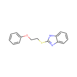 c1ccc(OCCSc2nc3ccccc3[nH]2)cc1 ZINC000002329491