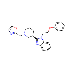 c1ccc(OCCn2c([C@@H]3CCCN(Cc4ncco4)C3)nc3ccccc32)cc1 ZINC000073385902