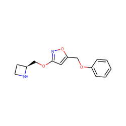 c1ccc(OCc2cc(OC[C@@H]3CCN3)no2)cc1 ZINC000095556446