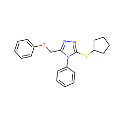 c1ccc(OCc2nnc(SC3CCCC3)n2-c2ccccc2)cc1 ZINC000095593829