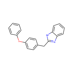 c1ccc(Oc2ccc(Cc3nc4ccccc4[nH]3)cc2)cc1 ZINC000013560439