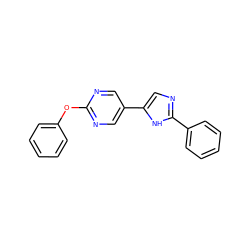 c1ccc(Oc2ncc(-c3cnc(-c4ccccc4)[nH]3)cn2)cc1 ZINC000118622228