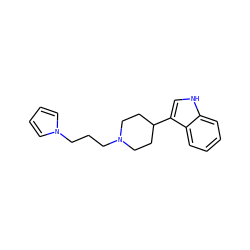 c1ccc2c(C3CCN(CCCn4cccc4)CC3)c[nH]c2c1 ZINC000473089539