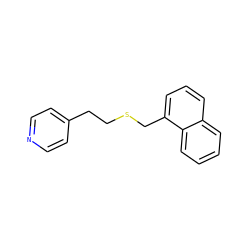 c1ccc2c(CSCCc3ccncc3)cccc2c1 ZINC000017439963