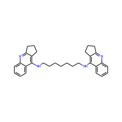 c1ccc2c(NCCCCCCCNc3c4c(nc5ccccc35)CCC4)c3c(nc2c1)CCC3 ZINC000013473787